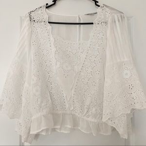 American Eagle Square Neck Long Sleeve Top